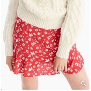 J.Crew Mercantile red and white miniskirt. Never worn, with tag.